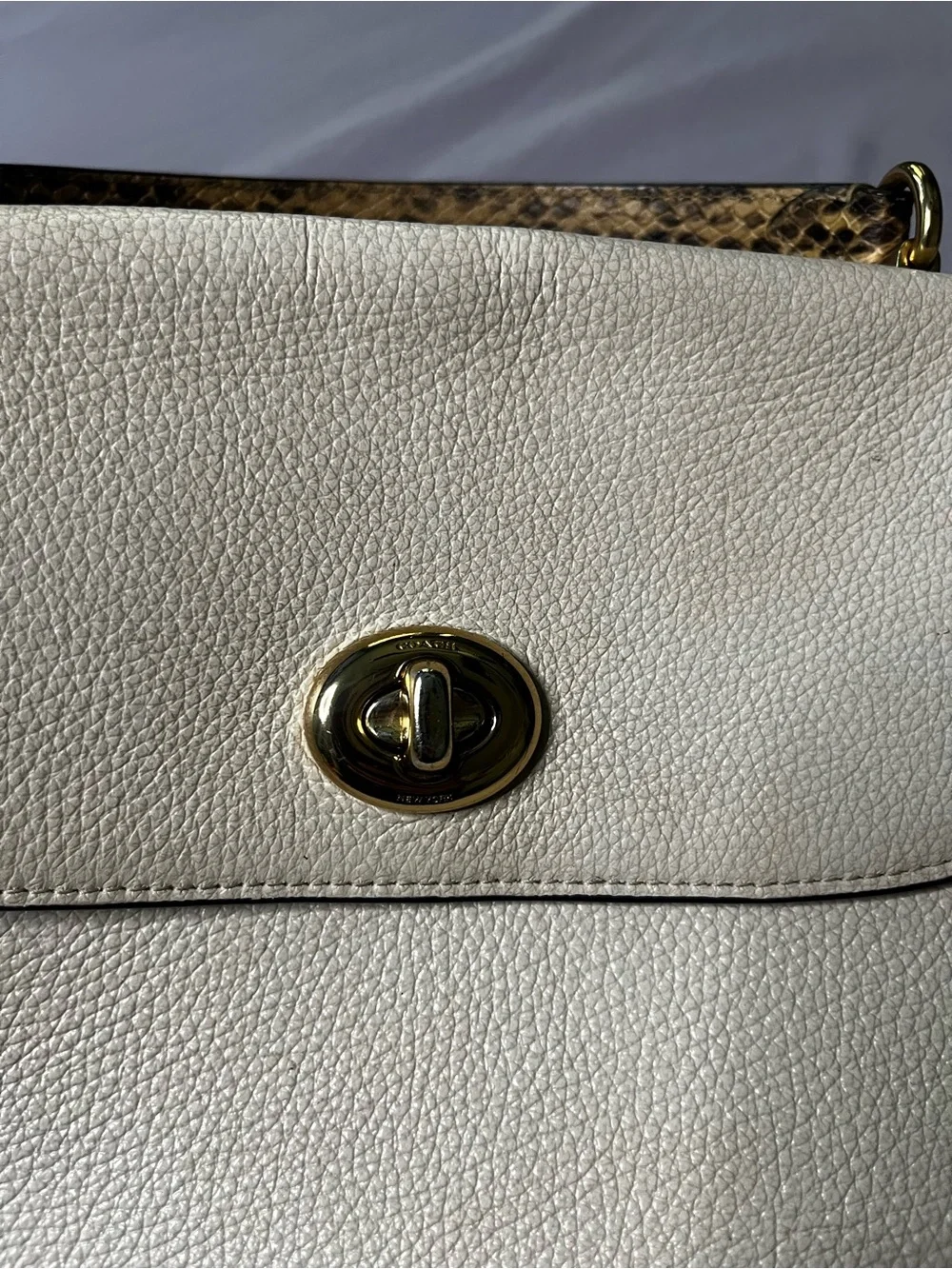 Coach Marlie Top Handle Satchel C1560 Chalk White Leather Crossbody